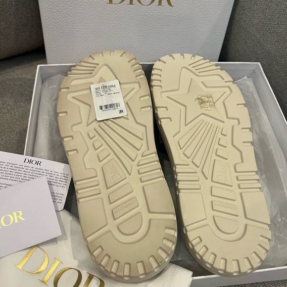 Price Firm NEW Christian Dior DWAY Blue Toile de Jouy Slide Sandals - Picture 8 of 15